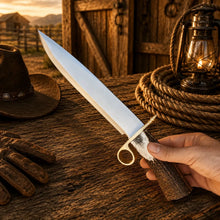 Load image into Gallery viewer, Handmade Bowie Knife D2 Steel Real Stag Antler Handle