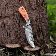 Load image into Gallery viewer, Cowboy Hunting Knife Rasp D2 Steel Turquoise Handle
