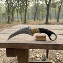 Load image into Gallery viewer, Handmade Custom Damascus Karambit Knife.
