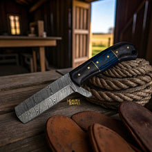 Load image into Gallery viewer, Damascus Bull Cutter Knife with Pakka Wood Handle