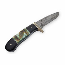 Load image into Gallery viewer, Handmade Damascus Compact Clip Point Bowie Knife, Custom Handle Fixed Blade