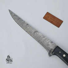Load image into Gallery viewer, 11.5 Inch Damascus Steel Fillet Knife with Two-Tone Colored Wood Handle | JW SteelCrafts