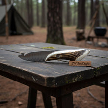 Load image into Gallery viewer, Handmade Damascus Gut Hook Skinner Knife With Deer Horn Handle