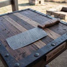 Load image into Gallery viewer, Handmade Damascus Kitchen Knife Set 7 Piece Chef Santoku Nakiri Cleaver Bread Fillet Boning and Paring Knives Rose Wood Handle Professional Cooking Set JW SteelCrafts