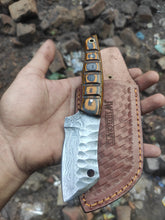 Load image into Gallery viewer, Handmade Damascus Mini EDC Knife — Everyday Carry Survival Tool