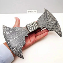 Load image into Gallery viewer, Handmade Damascus Steel Blank Double headed Axe