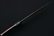 Load image into Gallery viewer, Handmade Damascus Steel Fillet Knife – 13 Inch Overall, 6 Inch Flexible Blade, Full Tang Fishing Knife with Hardwood Handle and Leather Sheath, Professional Fish Filleting Knife, JW SteelCrafts