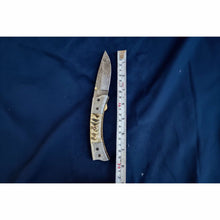 Load image into Gallery viewer, Handmade Damascus Steel Folding Knife with Natural Bone Handle – Custom Pocket Knife