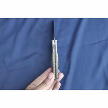 Load image into Gallery viewer, Handmade Damascus Steel Folding Knife with Natural Bone Handle – Custom Pocket Knife