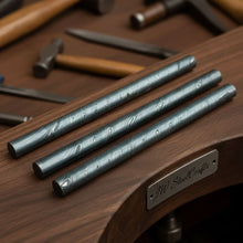 Load image into Gallery viewer, Set of 3 Damascus Steel Twist Pattern Rods 25 mm 10 Inch Billets for Rings Guards and Jewelry Making