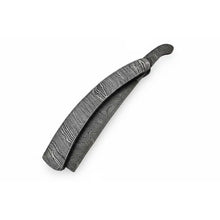 Load image into Gallery viewer, Handmade Damascus Steel Sweeney Todd Style Straight Razor Barber Folding Razor with Leather Sheath