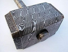 Load image into Gallery viewer, Handmade Full Damascus Steel Hammer – Great Piece of Art MB-0013