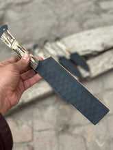 Load image into Gallery viewer, Handmade Hammered Chef Knife Set with Stag Antler Handles | 5-Piece Kitchen Knife Set