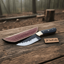 Load image into Gallery viewer, Handmade Knife - High Carbon Steel Blade &amp; Ox Horn Handle