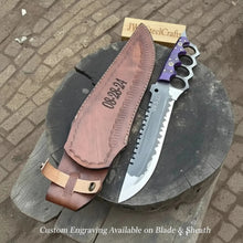 Load image into Gallery viewer, Apocalypse Trench Knife Machete 12 Inch Full Tang Survival Blade with Knuckle Guard
