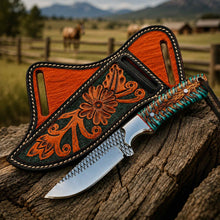 Load image into Gallery viewer, Handmade Ranch Knife | Rasp Steel | Pinecone Handle