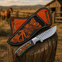 Load image into Gallery viewer, Handmade Ranch Knife | Rasp Steel | Pinecone Handle