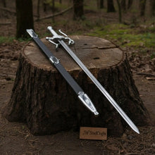 Load image into Gallery viewer, Historical Renaissance Rapier Sword Replica in Polished Steel for Collection and Display