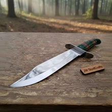 Load image into Gallery viewer, Handmade Sheffield Clip Point Bowie Knife Polished Steel Custom Handle