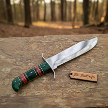 Load image into Gallery viewer, Handmade Sheffield Clip Point Bowie Knife Polished Steel Custom Handle