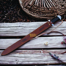 Load image into Gallery viewer, Ulfberht Damascus Viking Sword | Leather Sheath