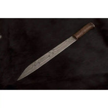 Load image into Gallery viewer, Handmade Viking Seax Knife Damascus Steel Blade 16 Inch Fixed Blade