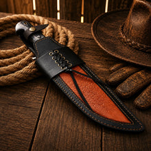 Load image into Gallery viewer, Western Style Hunting Knife – Pakka Wood Handle with Sheath
