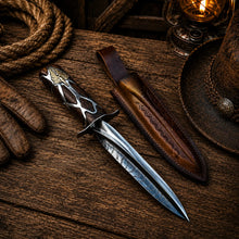 Load image into Gallery viewer, Subtle Knife Replica Wood Handle with Brass &amp; Silver Details