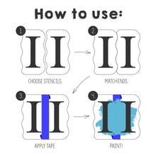 Load image into Gallery viewer, Greek Letter Stencil Kit