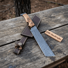 Load image into Gallery viewer, Hunting Knife Hunting 12" Tanto Knife with Olive Wood Handle with Sheath