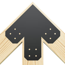 Load image into Gallery viewer, 6x6 Chamfered Design Dog Eared Timber Truss Brackets for 6x6 Posts, 6&quot; Timber Truss Brackets, 6x6 Timber Fan Bracket