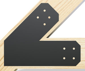 Chamfered Design Dog Eared Timber Truss Brackets for 8x8 Posts, 8" Timber Truss Brackets