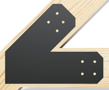 Load image into Gallery viewer, 6x6 Chamfered Design Dog Eared Timber Truss Brackets for 6x6 Posts, 6&quot; Timber Truss Brackets, 6x6 Timber Fan Bracket