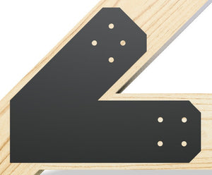 6x6 Chamfered Design Dog Eared Timber Truss Brackets for 6x6 Posts, 6" Timber Truss Brackets, 6x6 Timber Fan Bracket