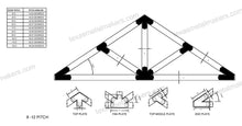 Load image into Gallery viewer, 6x6 Decorative Design Timber Truss Brackets for 6x6 Posts, 6&quot; Timber Truss Brackets, 6x6 Timber Fan Bracket