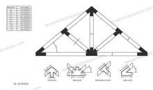 Load image into Gallery viewer, 6x6 Structural Design Timber Truss Brackets for 6x6 Posts, 6&quot; Timber Truss Brackets, 6x6 Fan Bracket