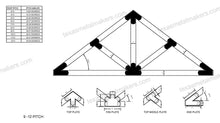 Load image into Gallery viewer, 6x6 Decorative Design Timber Truss Brackets for 6x6 Posts, 6&quot; Timber Truss Brackets, 6x6 Timber Fan Bracket