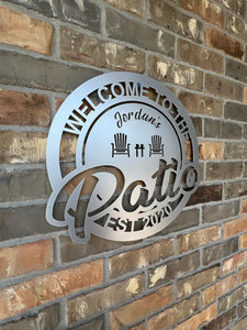 Personalized Patio Sign - Customized Metal Wall Art for Backyard, Deck, Patio - Perfect Gift for Home - Wedding Gift - Anniversary Gift