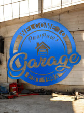 Load image into Gallery viewer, Personalized Garage Sign - Customized Metal Wall Art for Backyard, Deck, Patio - Perfect Gift for Home - Wedding Gift - Anniversary Gift