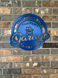 Personalized Garage Sign - Customized Metal Wall Art for Backyard, Deck, Patio - Perfect Gift for Home - Wedding Gift - Anniversary Gift