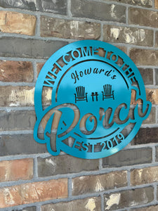 Personalized Porch Sign - Customized Metal Wall Art for Backyard, Deck, Patio - Perfect Gift for Home - Wedding Gift - Anniversary Gift