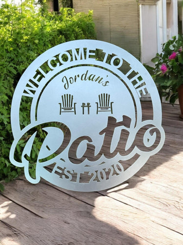 Personalized Patio Sign - Customized Metal Wall Art for Backyard, Deck, Patio - Perfect Gift for Home - Wedding Gift - Anniversary Gift