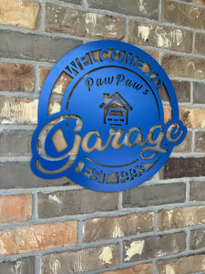 Personalized Garage Sign - Customized Metal Wall Art for Backyard, Deck, Patio - Perfect Gift for Home - Wedding Gift - Anniversary Gift