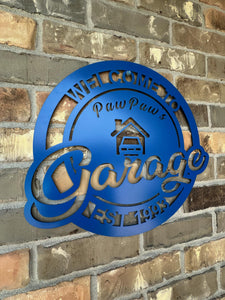 Personalized Garage Sign - Customized Metal Wall Art for Backyard, Deck, Patio - Perfect Gift for Home - Wedding Gift - Anniversary Gift