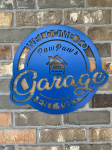 Personalized Garage Sign - Customized Metal Wall Art for Backyard, Deck, Patio - Perfect Gift for Home - Wedding Gift - Anniversary Gift