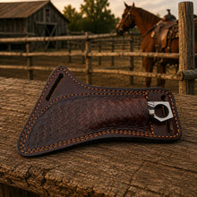 Load image into Gallery viewer, Ironhook Rasp Steel Hawkbill Knife – Resin Handle &amp; Leather Sheath