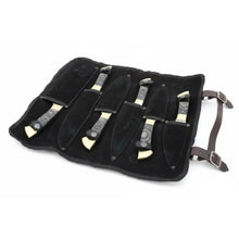 Load image into Gallery viewer, J2 Steel Mirror Polished Kitchen Knife Set with Black Pakka Wood Handles
