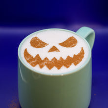 Load image into Gallery viewer, Spooky Pumpkin Coffee Stencils