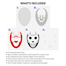 Load image into Gallery viewer, Jason Friday the 13th 5 Layer Stencil Set