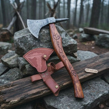 Load image into Gallery viewer, Custom Handmade 20" Damascus steel Best Bearded  Felling Hatchet Axe